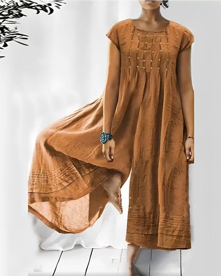 Claudia - Stilvoller Damen-Jumpsuit mit kurzen Ärmeln