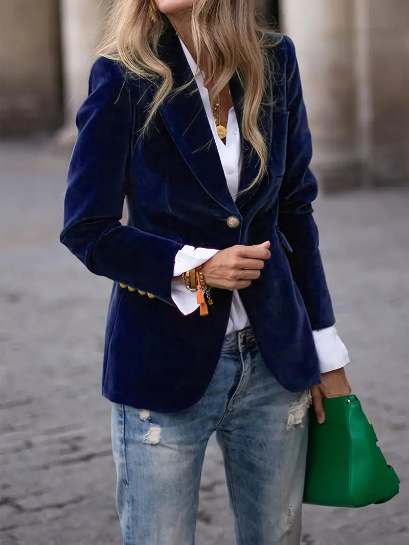 Eleganter Blazer Damen tailliert einreihig