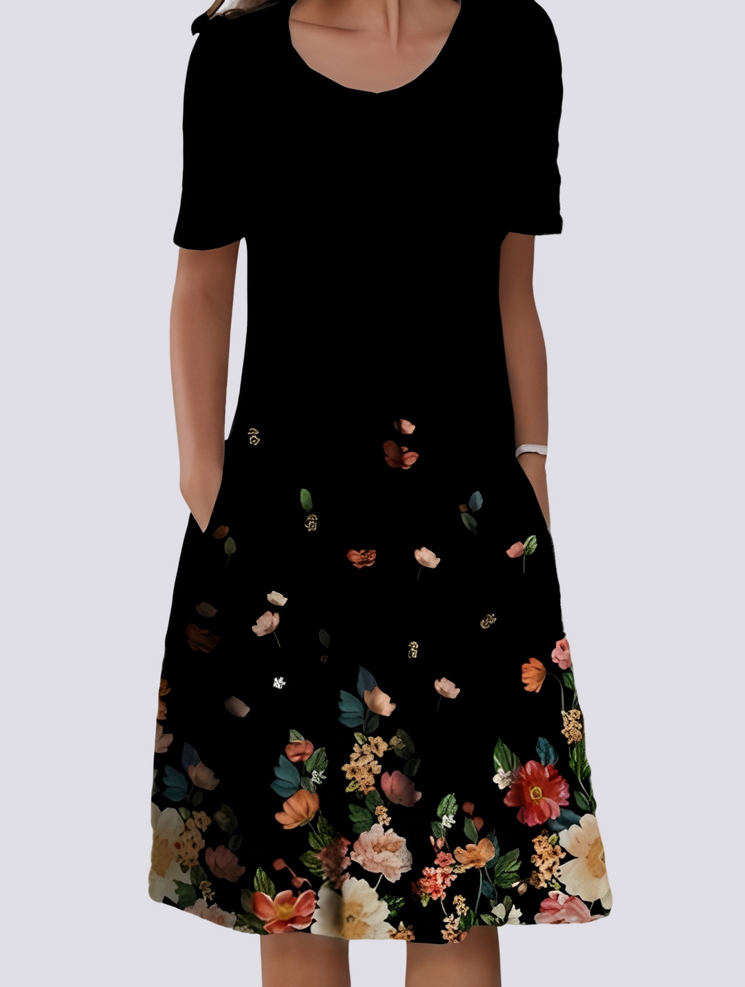 Aminah - Lockeres Kleid mit Blumenmuster für Damen