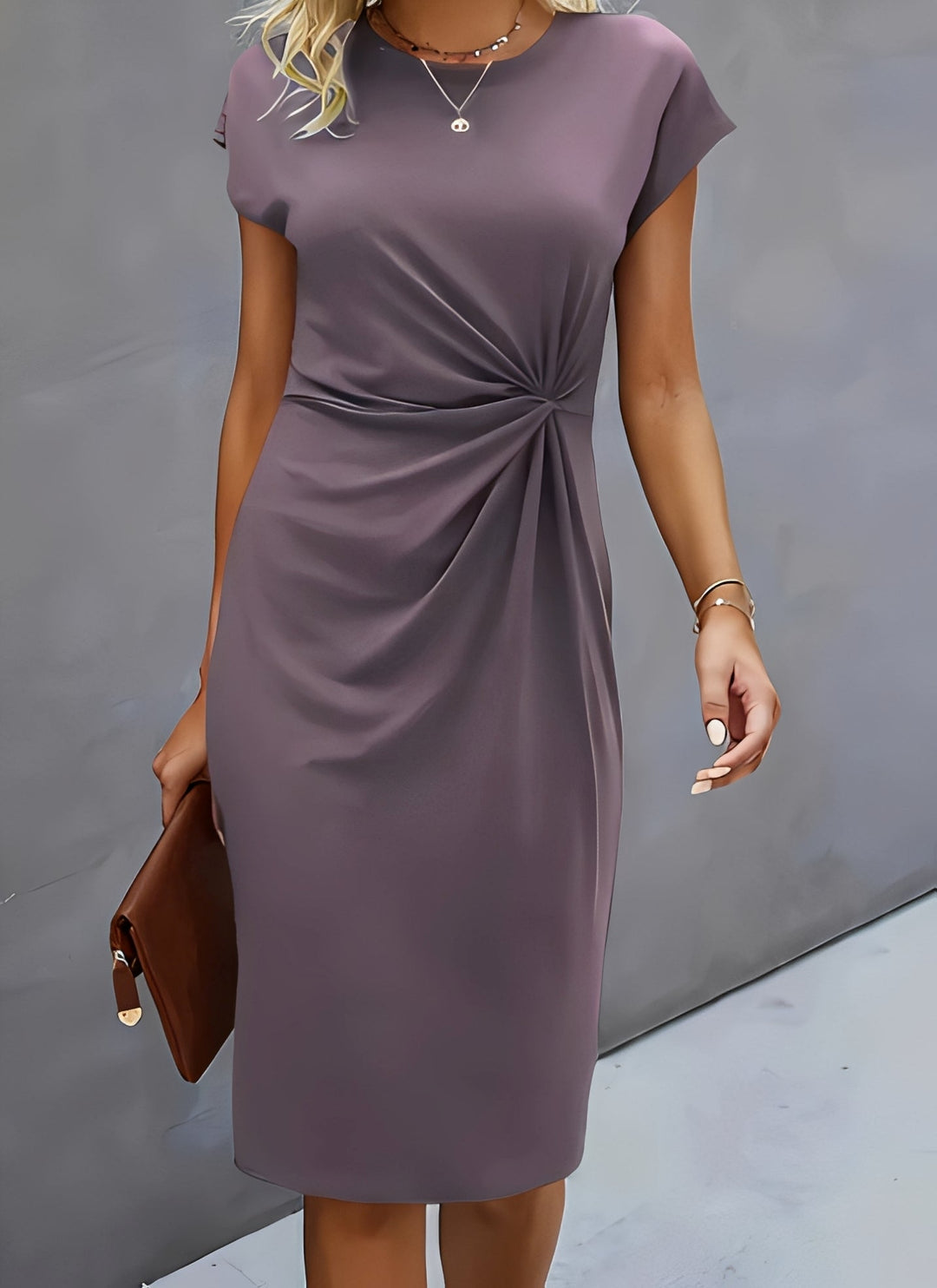 Alesha - Elegantes Midikleid mit Knoten-Design für Damen