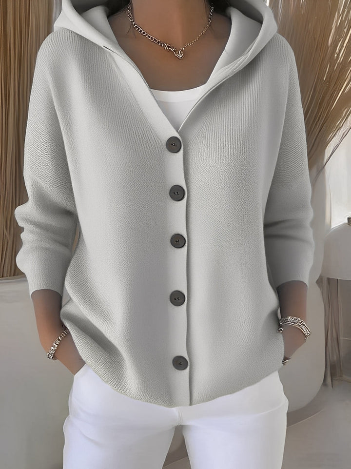 Ryanne – Gemütliche Langarmjacke mit Kapuze für Damen