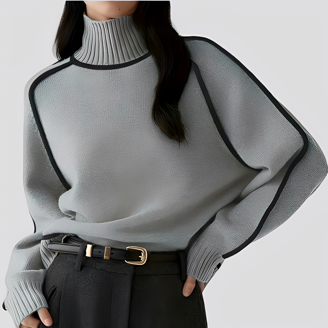 Azalea - Schicker, entspannter Damen-Rollkragenpullover