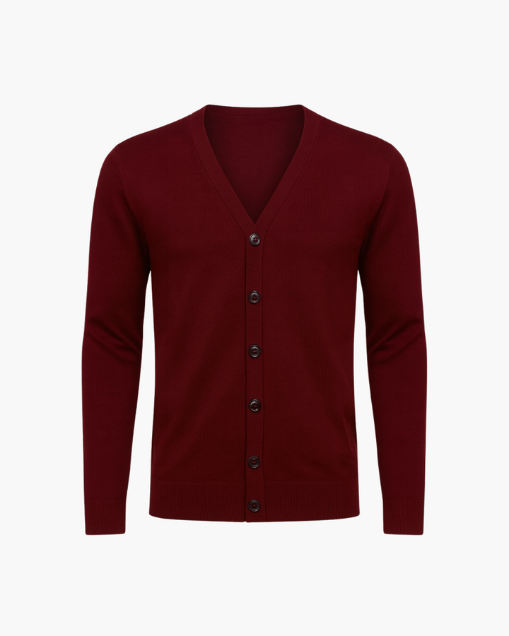 V-Ausschnitt Strickjacke mit Knopfleiste