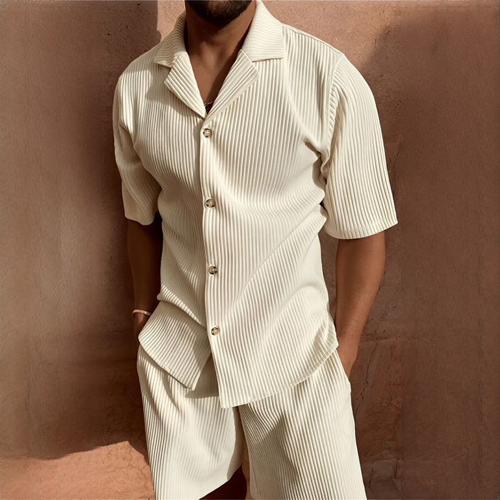 Junmar - Set aus Hemd und kurzer Hose für Herren, lässig