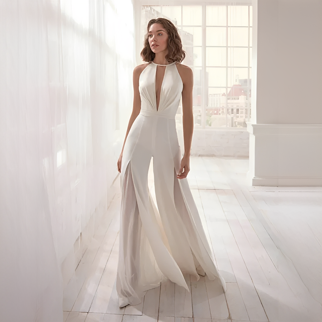Airen - Stilvoller Damen-Overall mit V-Ausschnitt