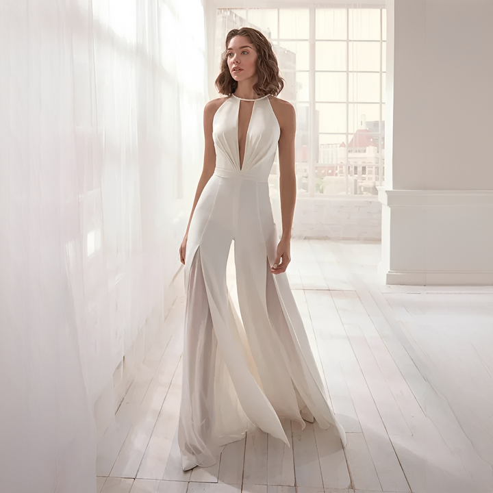 Airen - Stilvoller Damen-Overall mit V-Ausschnitt