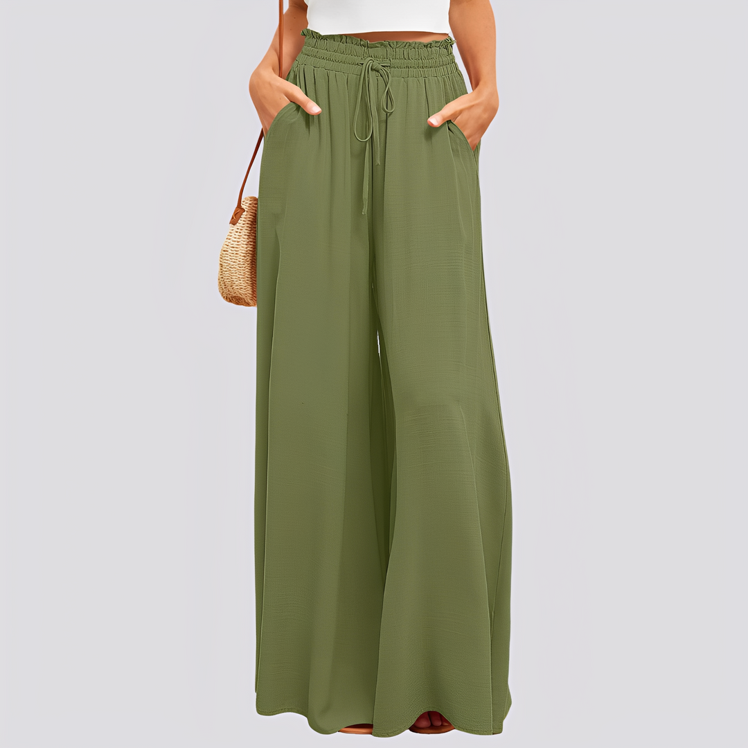 Veronica - Lässige, locker sitzende Hose mit weitem Bein für Damen