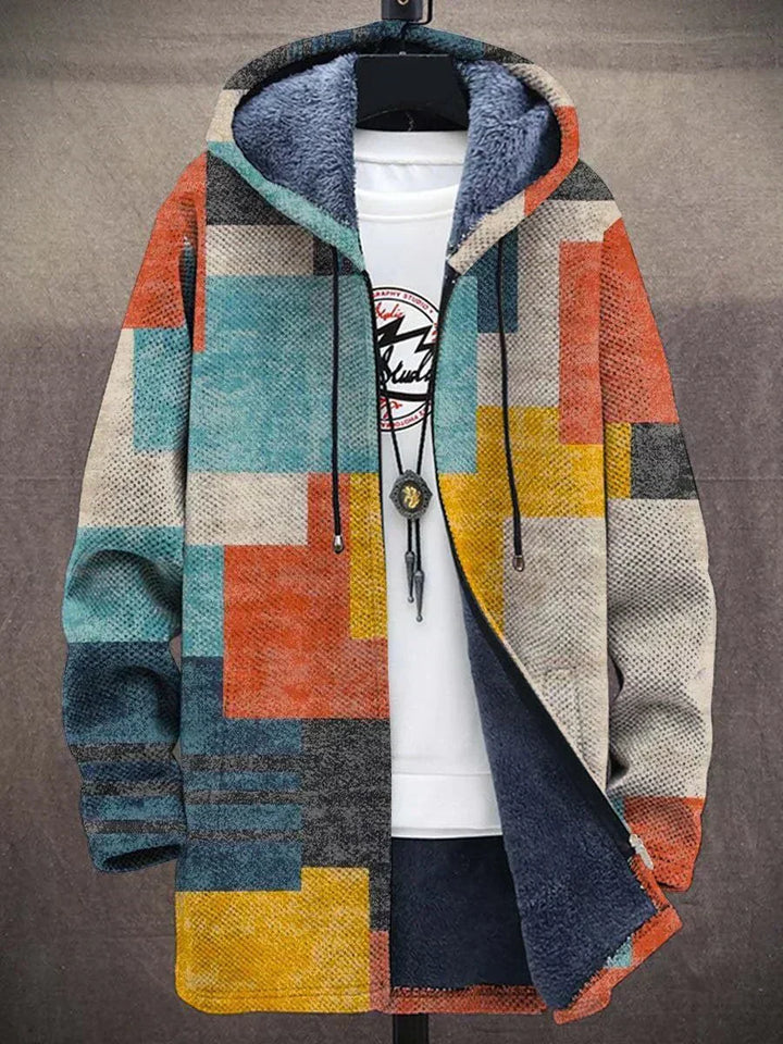 Kapuzencardigan | Geometrisches Muster
