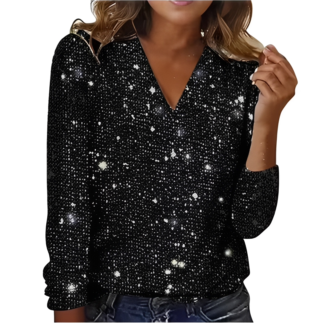 Casandra - Funkelndes modernes Damen-Top