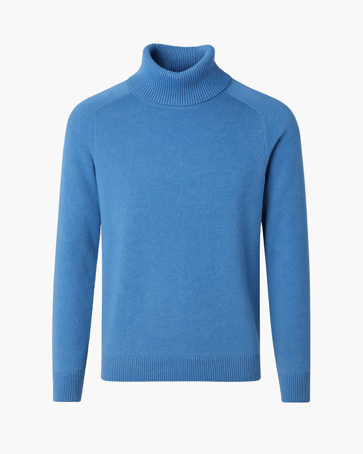 Feinstrick Rollkragenpullover mit Rippkragen