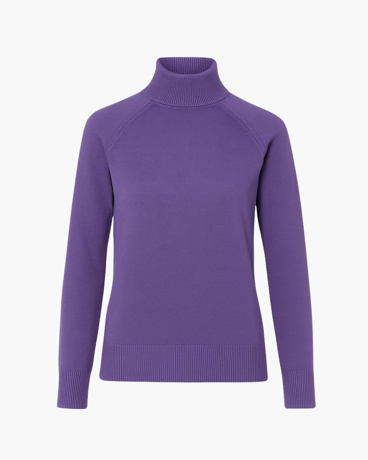 Feinstrick Rollkragenpullover mit Raglanärmeln