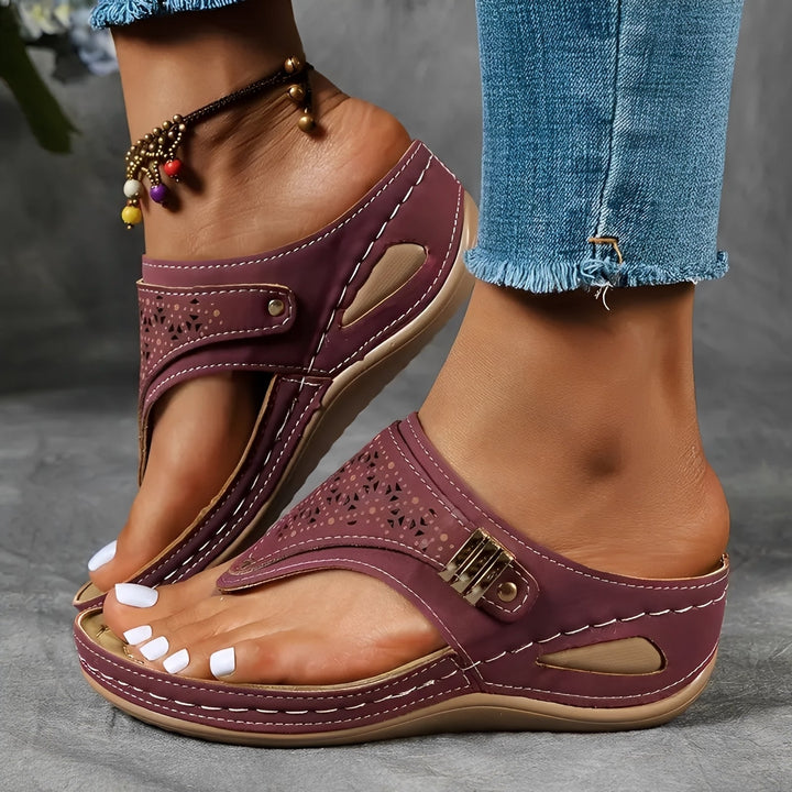 Jamie - Lässige Römer-Sandalen mit Keilabsatz für Damen