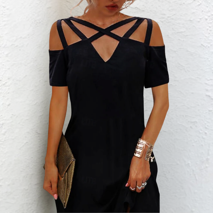 Damen Minikleid mit V-Ausschnitt | Cut Out
