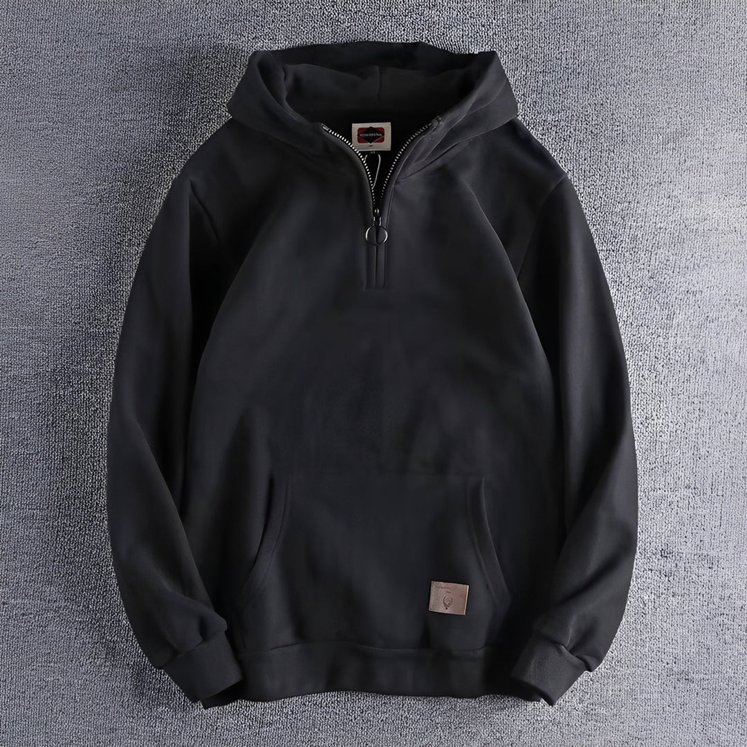 Tommy - Retro-Hoodie mit dickem Reißverschluss für Herren