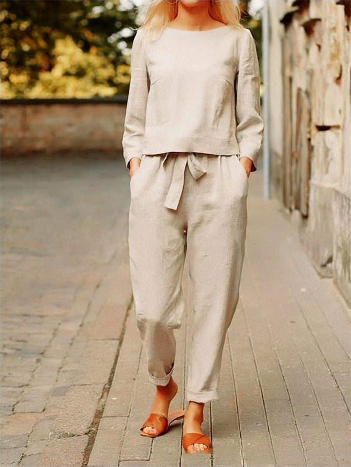 Andrea – 2-piece set Linen Ensemble for Women - Image 1