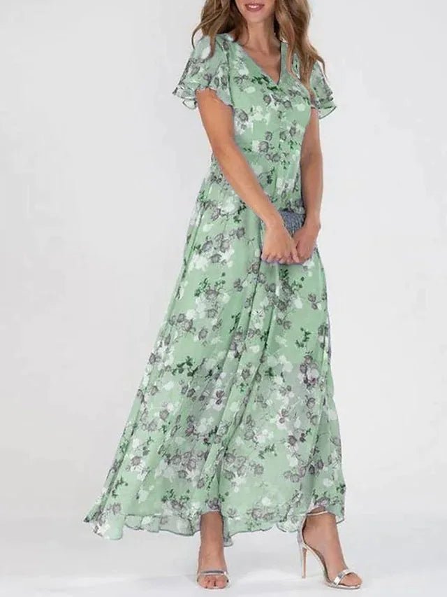 Glamouröses Bauchkaschierendes Kleid | Maxi-Kleid für Damen
