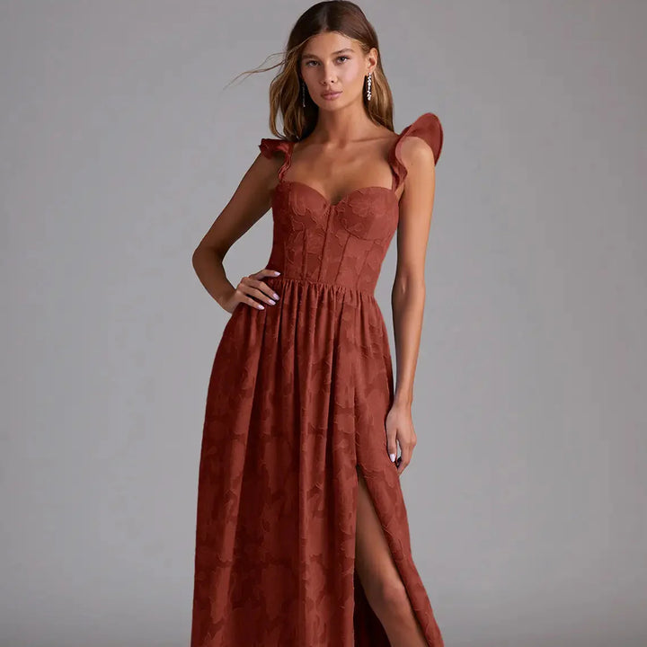 Brautjungfernkleid Devoré Floral