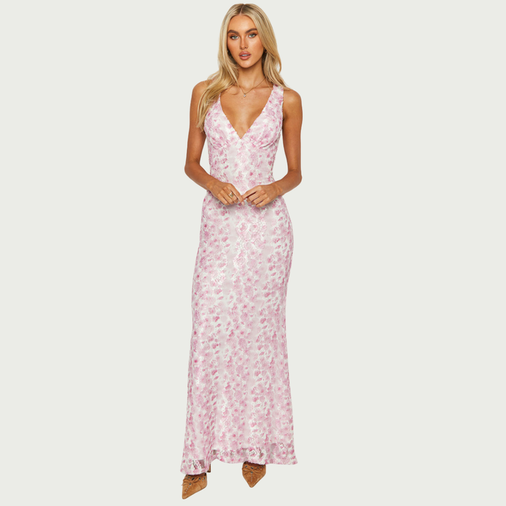 Andreas | Damen Florales Maxi Kleid Für Hochzeitsgäste
