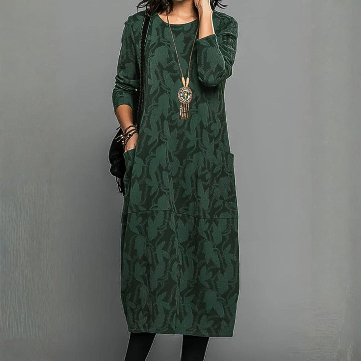 Anna | Damen Hochzeitsgast Bedrucktes Midikleid