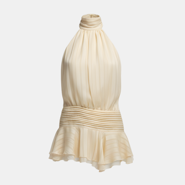 Amelie – Pleated Halter Summer Dress - Image 8