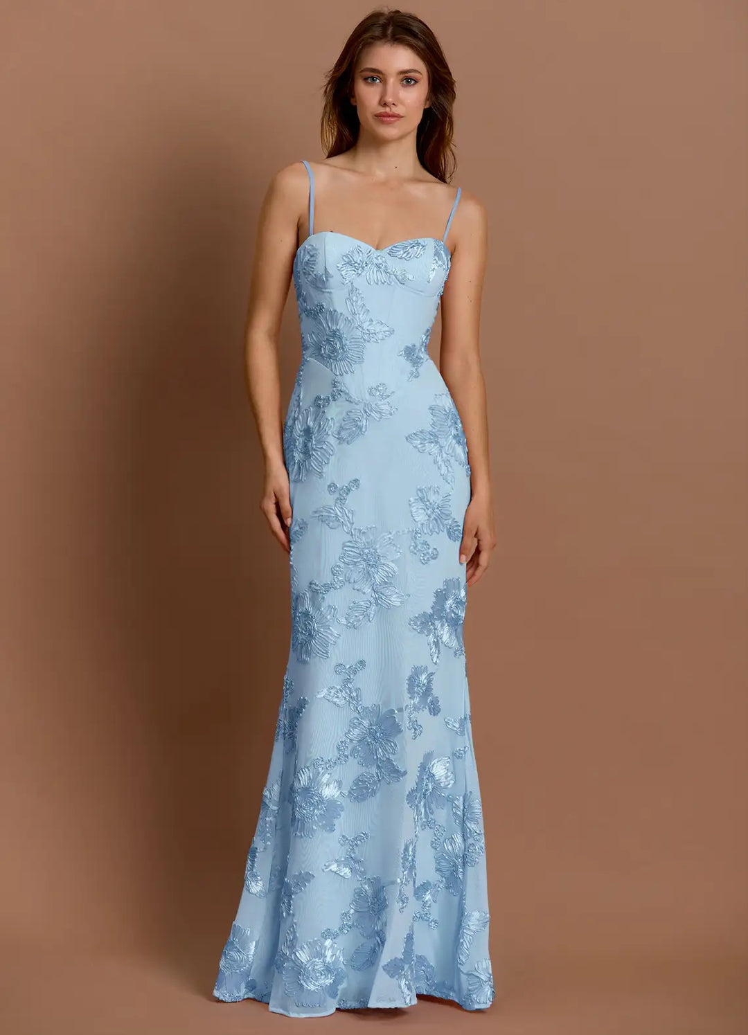 Maxikleid für Damen in Himmelblau