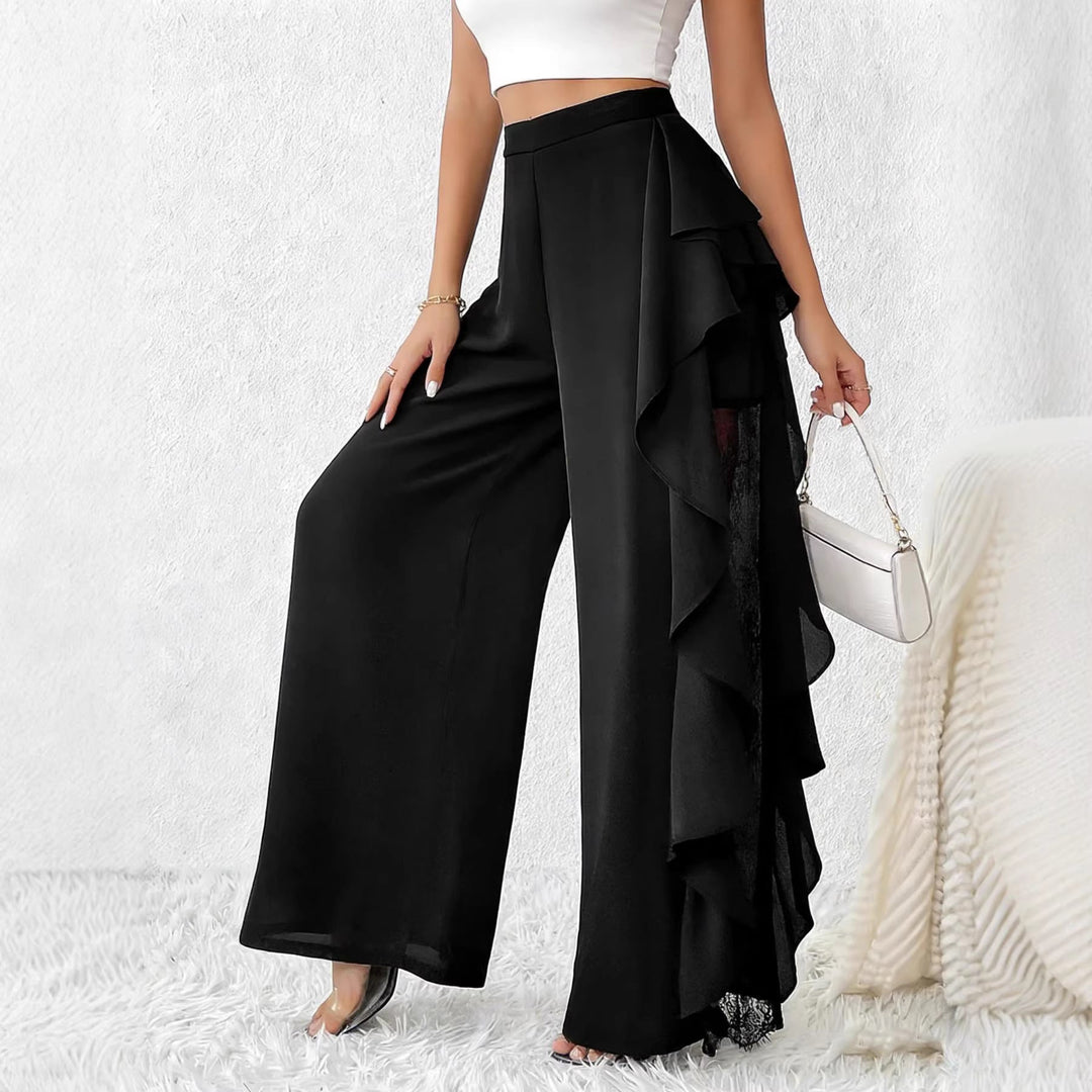 Melanie - Stilvolle Hose mit hoher Taille und weitem Bein für Damen
