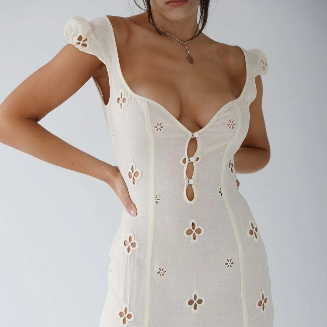 Anton | Damen Figurbetontes Meerjungfrau Hochzeitsgast Midi Kleid