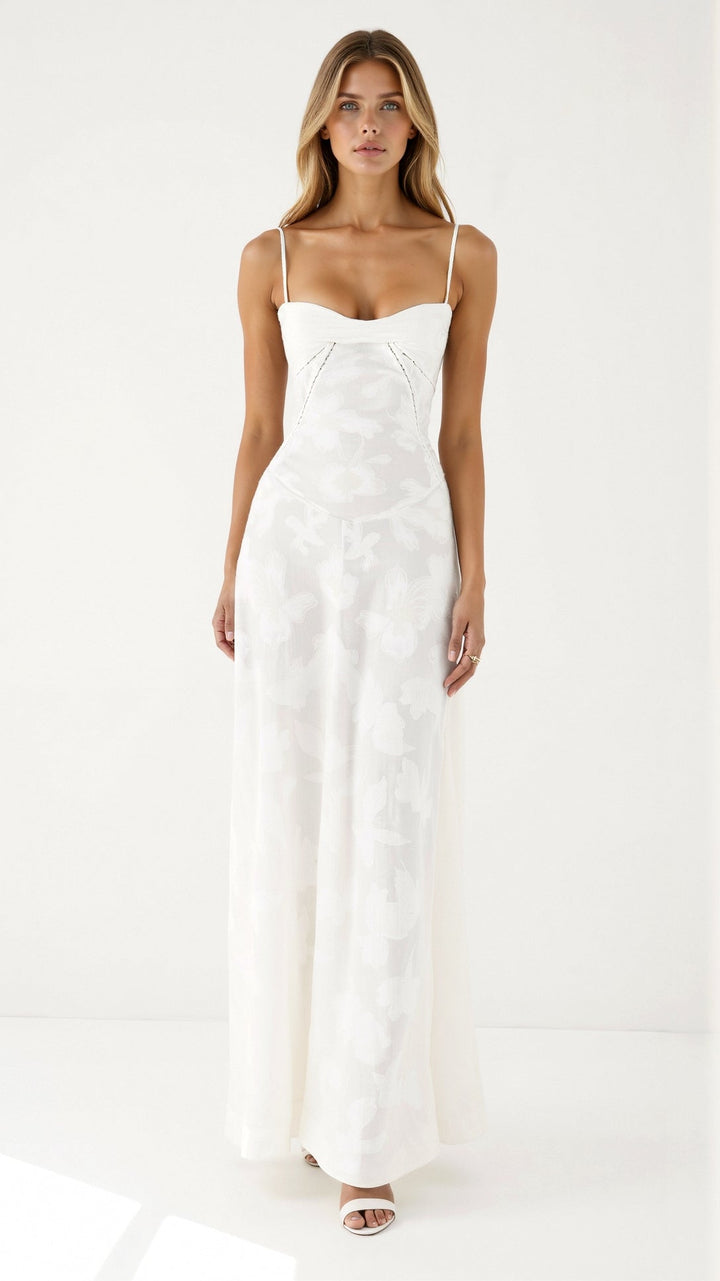 Leonie | Damen Slip Maxi Kleid für Hochzeitsgäste