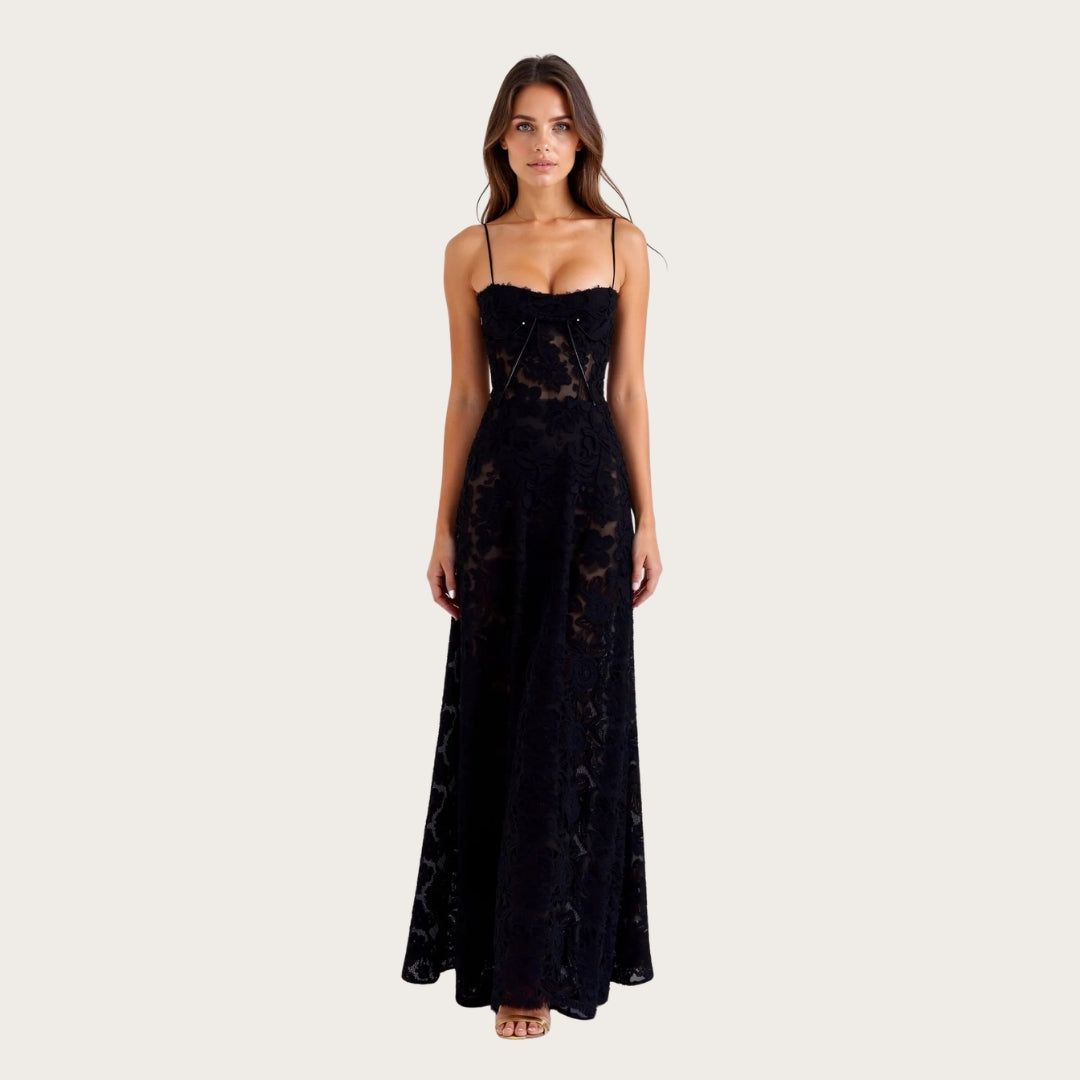 Eva | Damen Hochzeitsgast Kleid Bustier Maxikleid