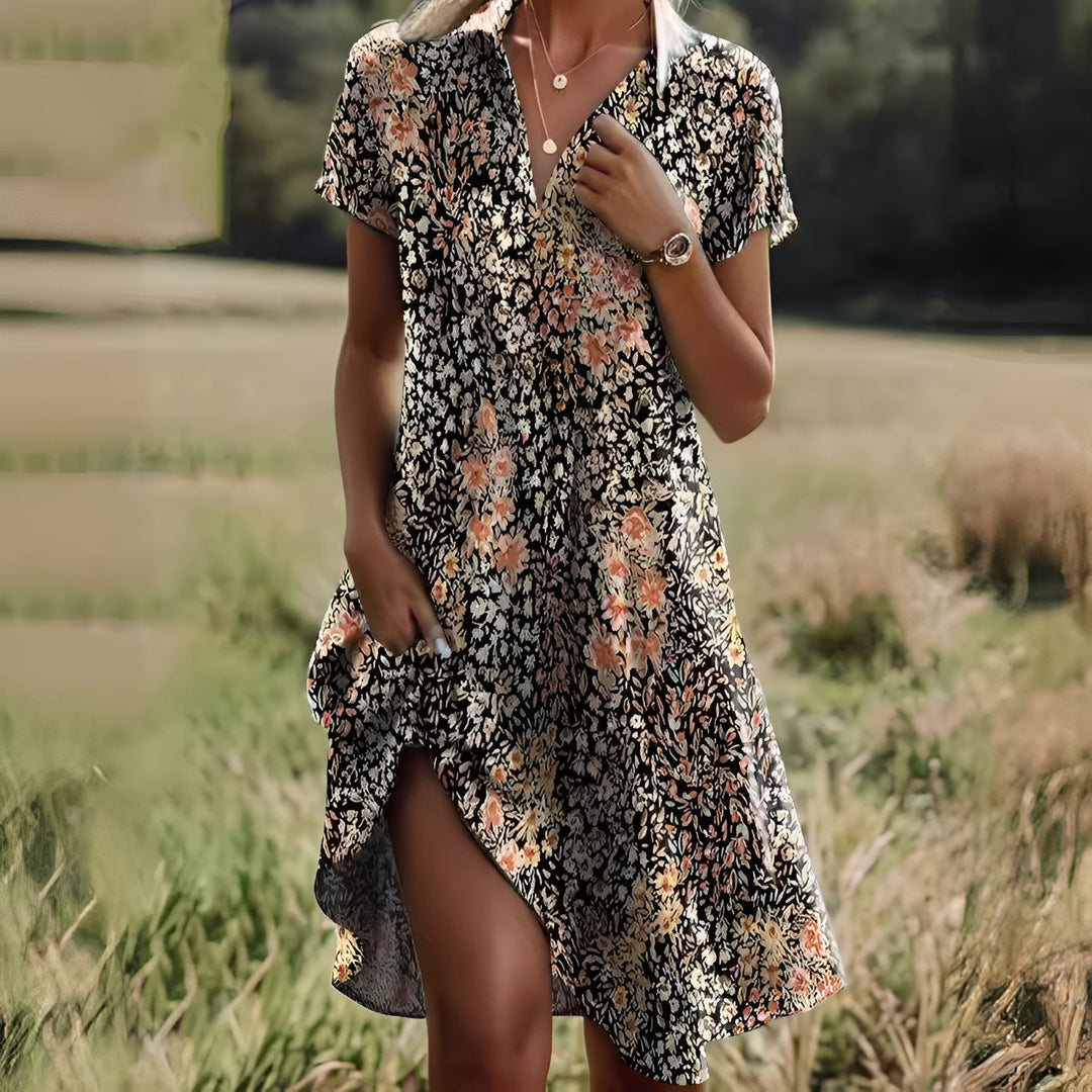 Ellese - Kleid im Vintage-Stil mit Blumenmuster für Frauen