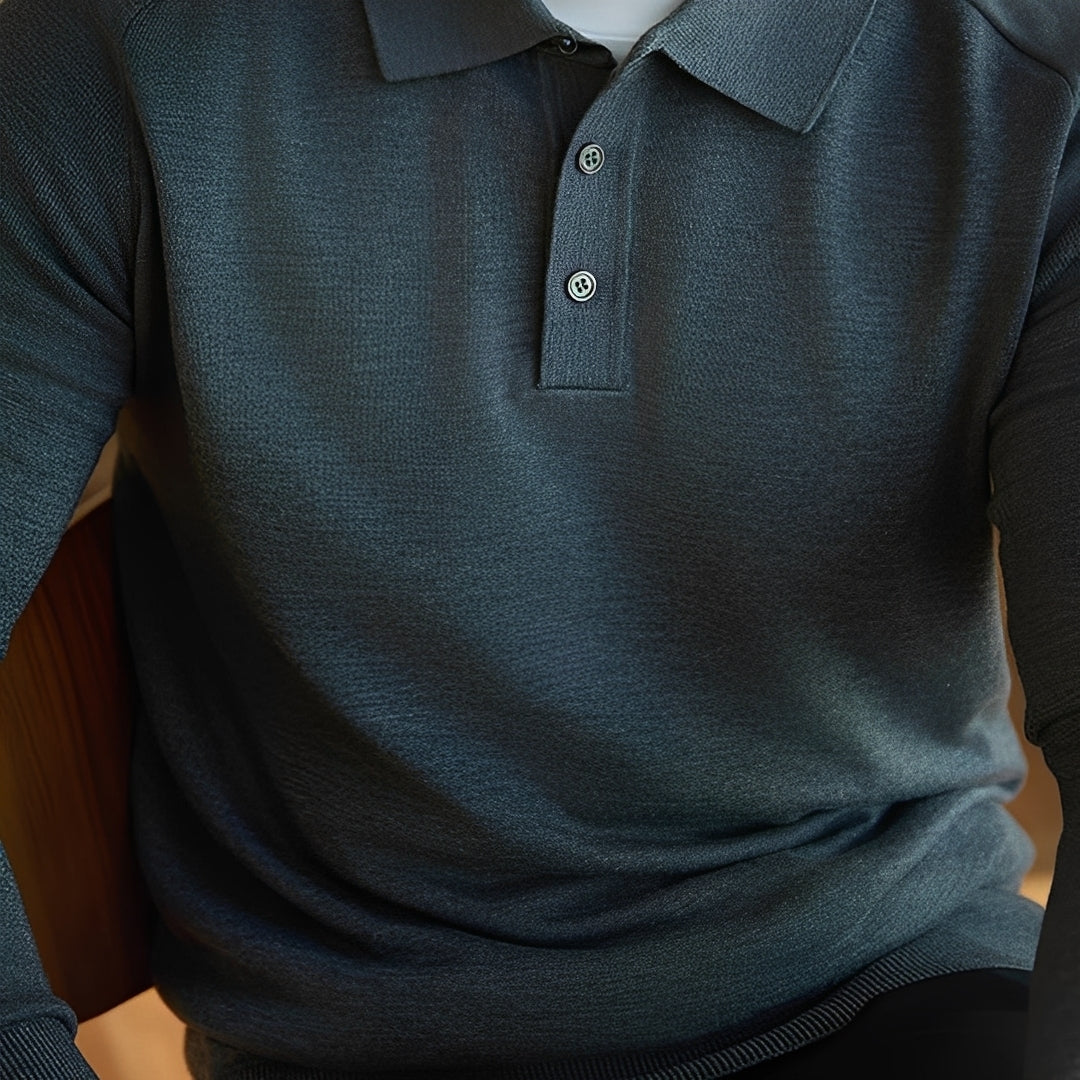 Anton - Lässiger Wollpullover mit Reverskragen für Herren