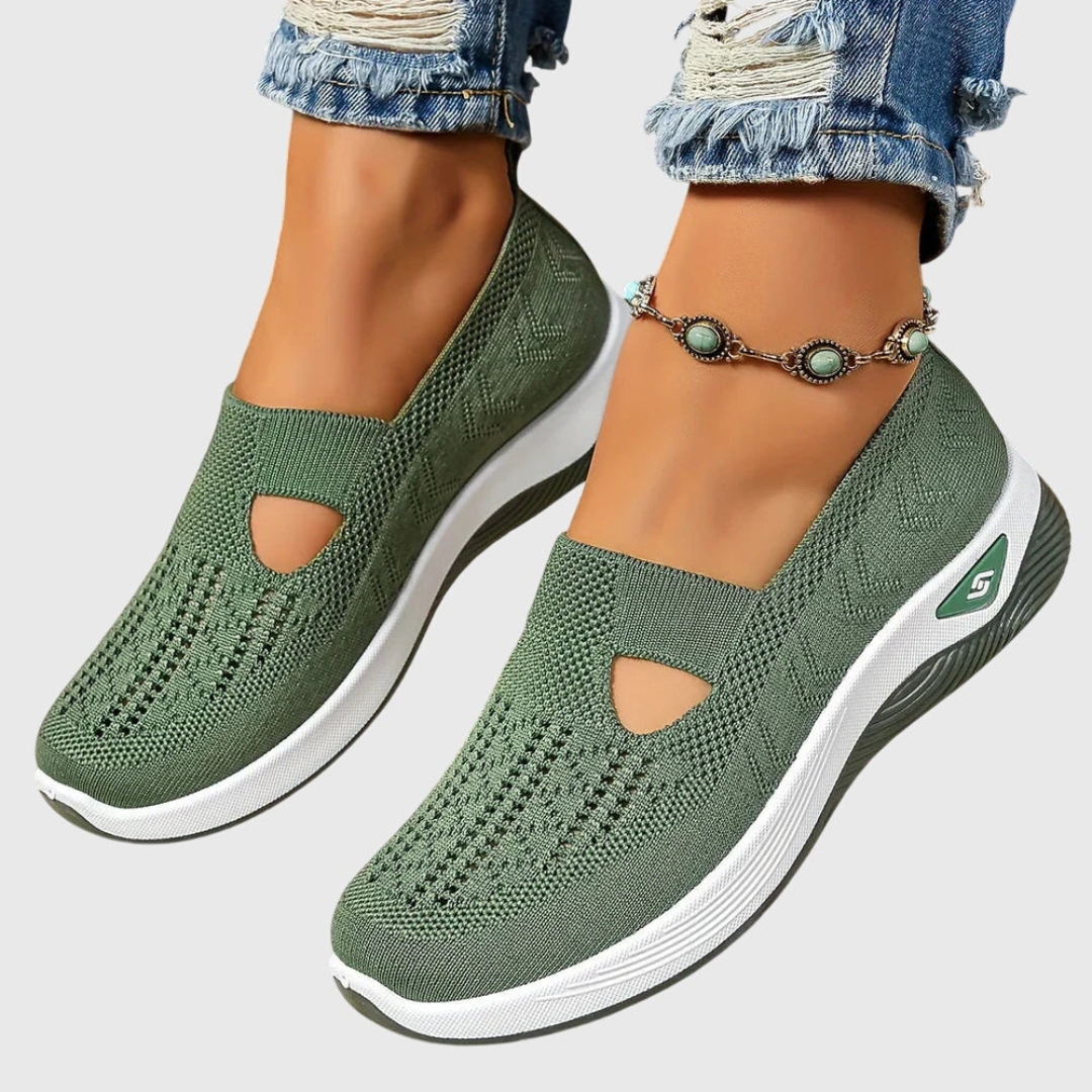 Frieda | Damen Atmungsaktive Slip-On Strick Sneakers