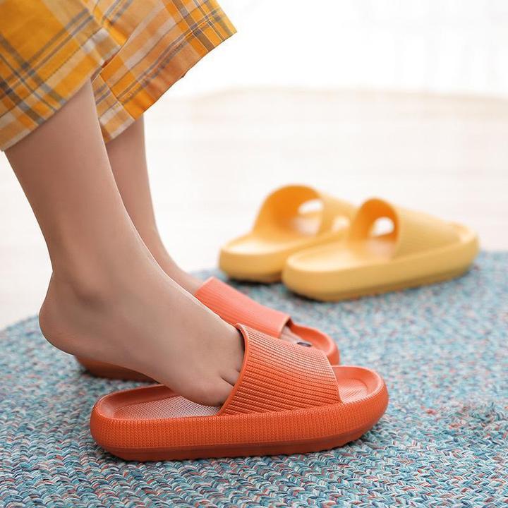 Badslipper für Damen und Herren mit dicker Sohle