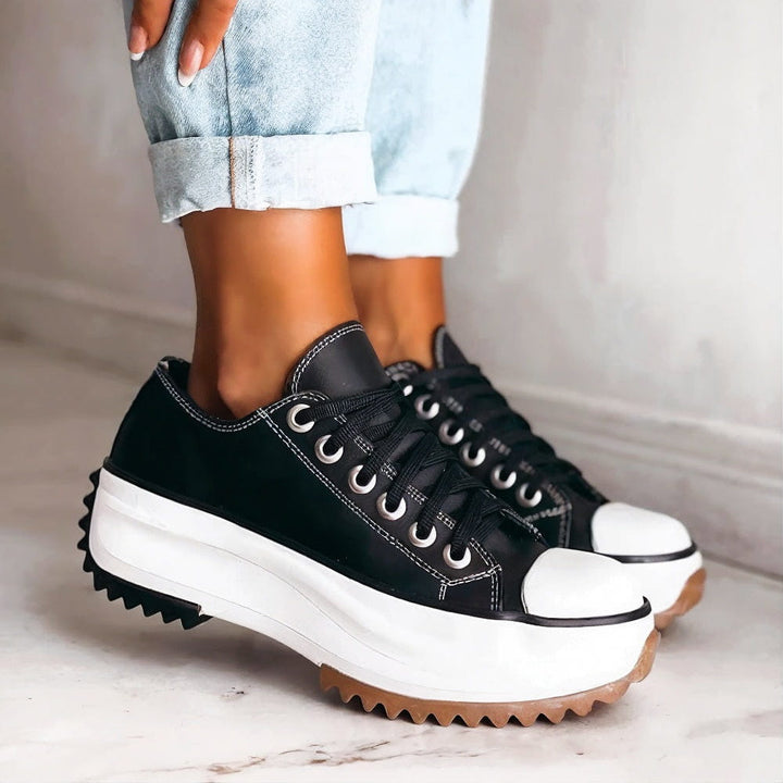 Orthopädische Plateau-Sneaker Damen mit Schnürung