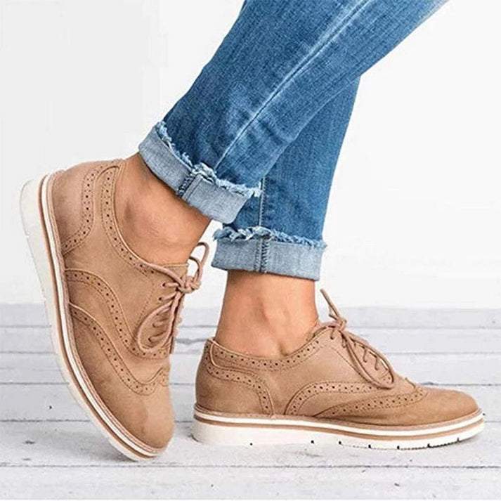 Damen Schnüroxfords – Orthopädische Schuhe mit Plateausohle