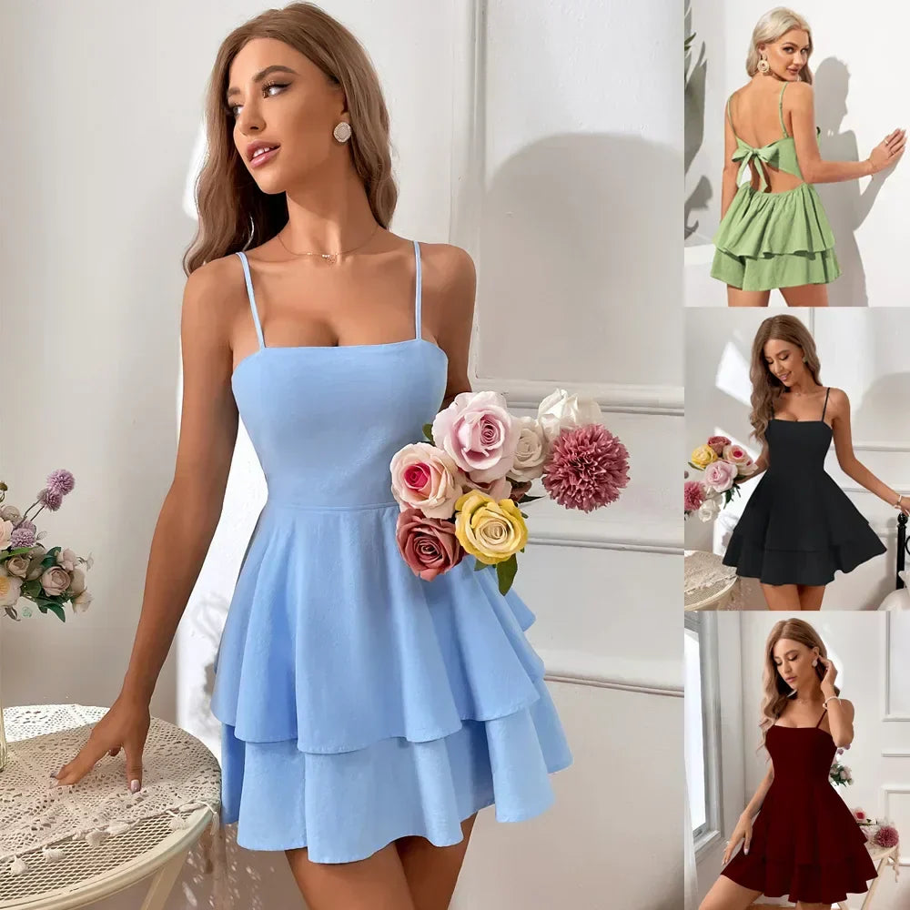 Damen Elegante Mini Kleid