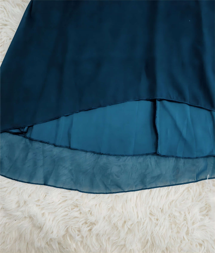 Damen Elegant Chiffon Midi Kleid
