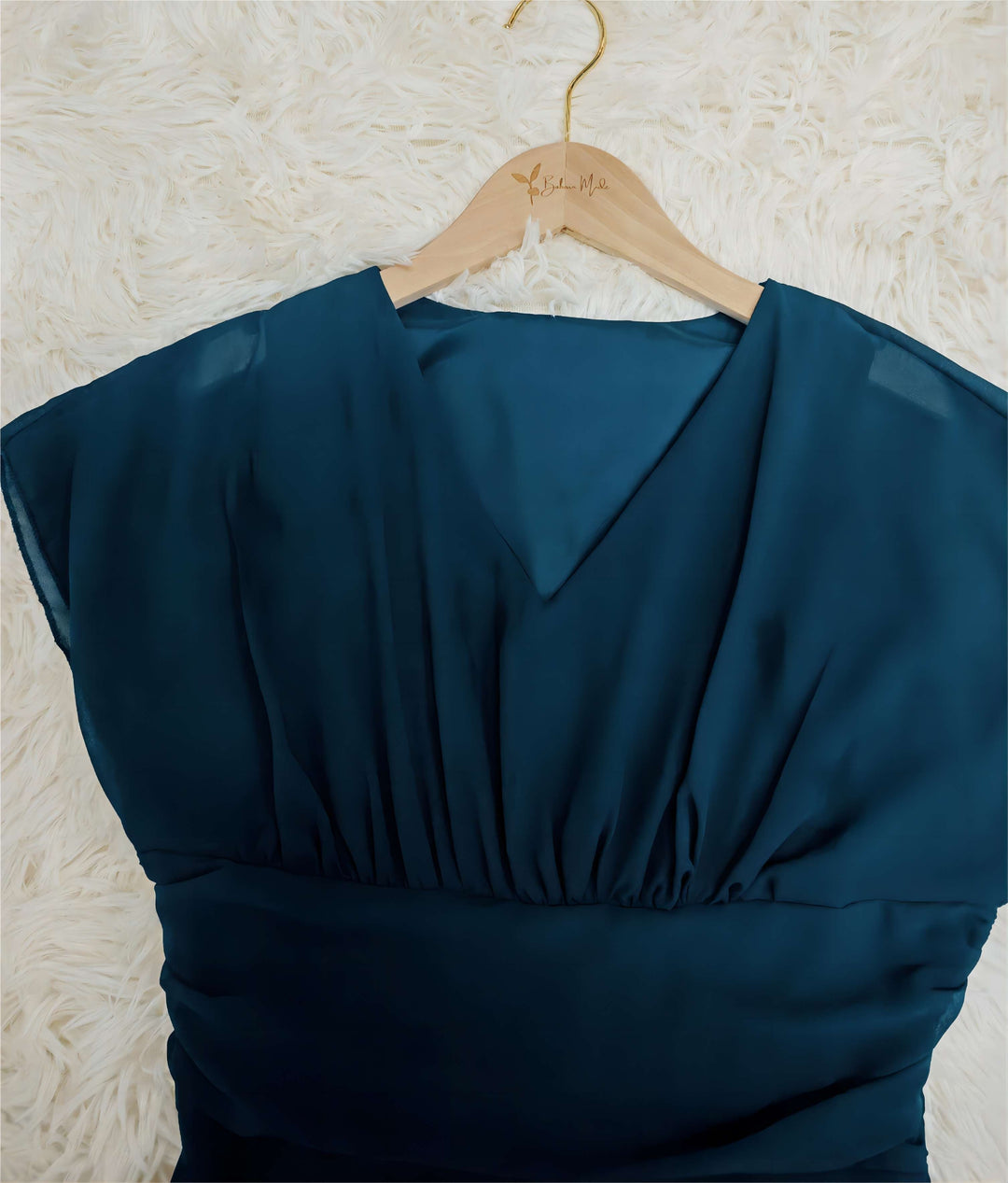 Damen Elegant Chiffon Midi Kleid