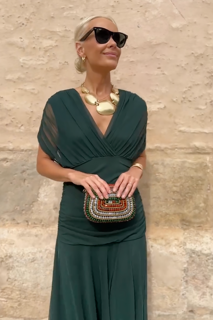 Maxikleid mit V-Ausschnitt für Damen