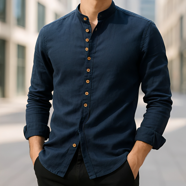 Aick - Herren-Sommerhemd im langen, modernen Stil