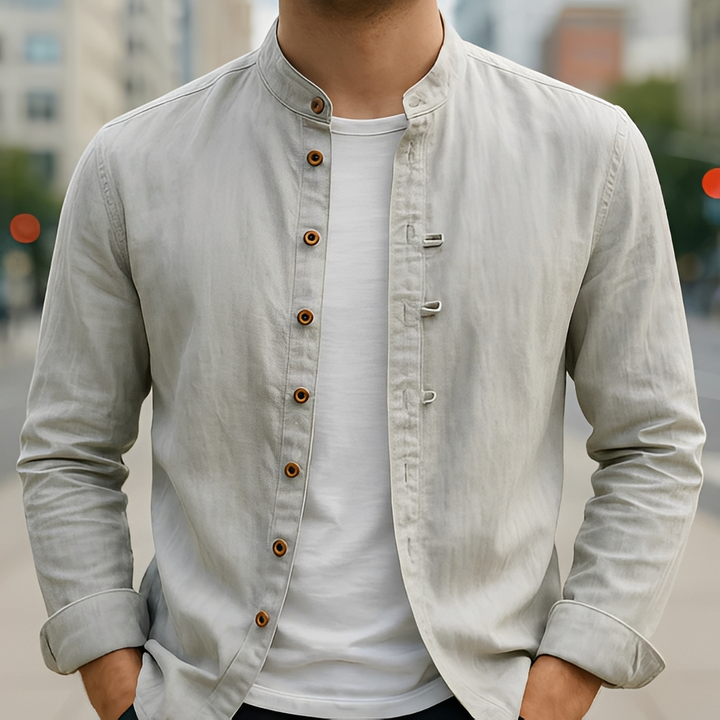 Aick - Herren-Sommerhemd im langen, modernen Stil