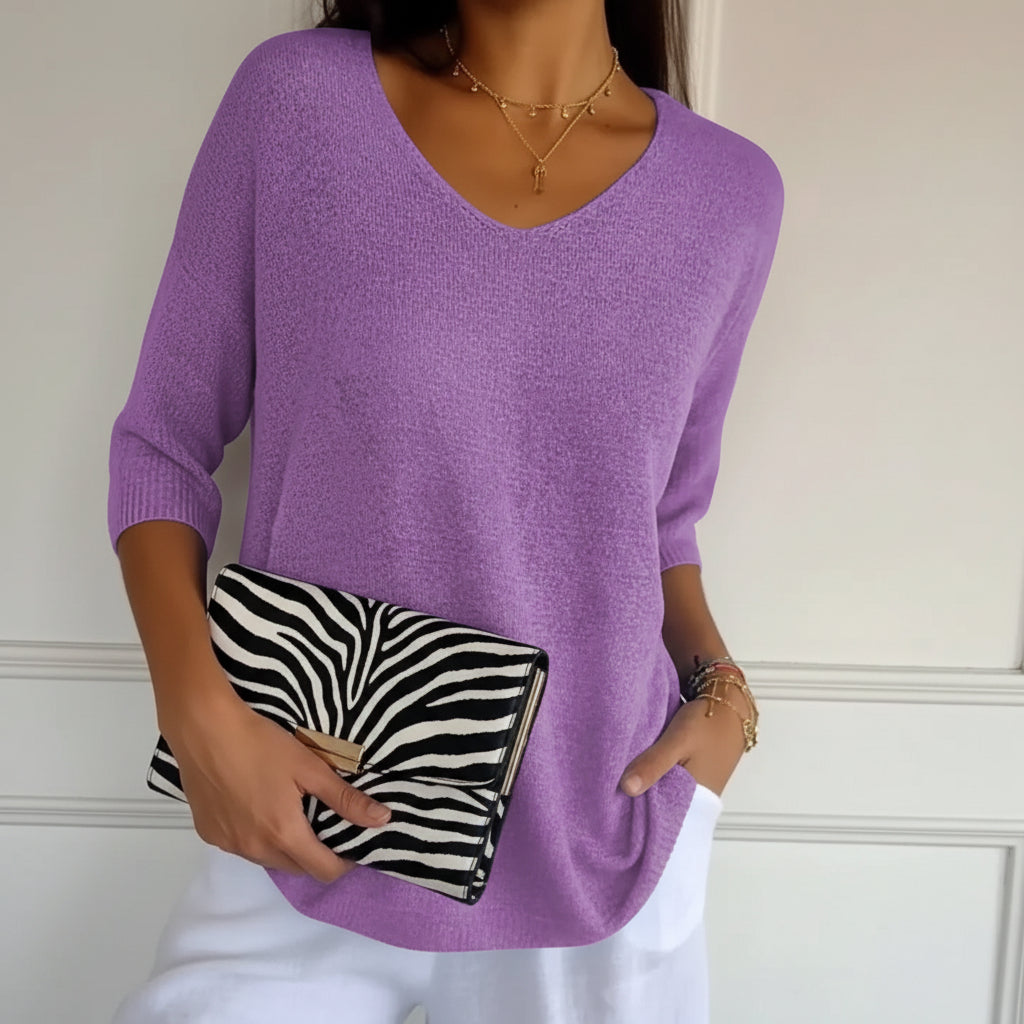 Jill V-Ausschnitt-Top | Zeitloses Damen-Oberteil S–3XL