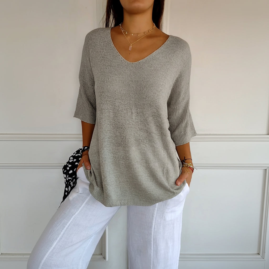 Jill V-Ausschnitt-Top | Zeitloses Damen-Oberteil S–3XL