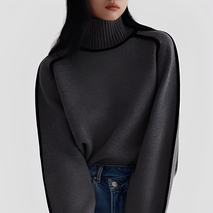 Azalea - Schicker, entspannter Damen-Rollkragenpullover