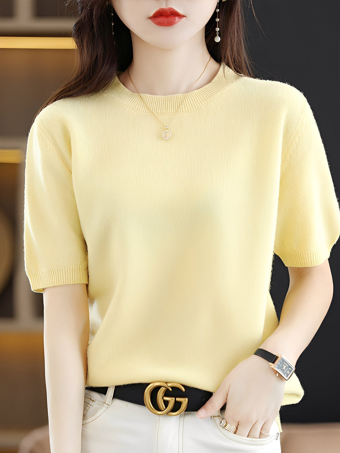 Blandine - Kurzarm-Pullover für Damen