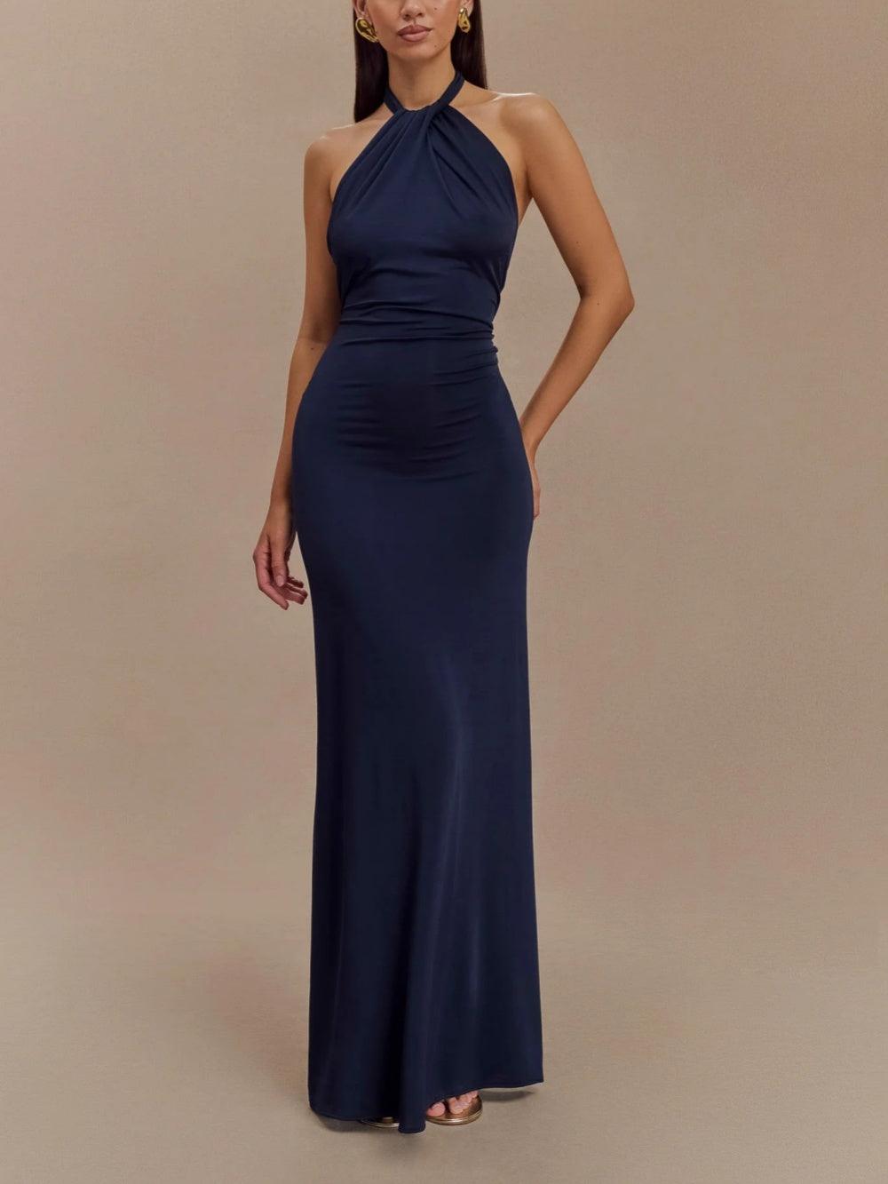 Hannah – Elegant Slinky Halter Dress for Women - Image 5