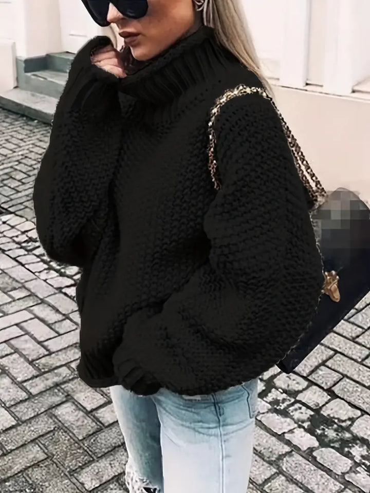 Vale – Unifarbener Rollkragenpullover