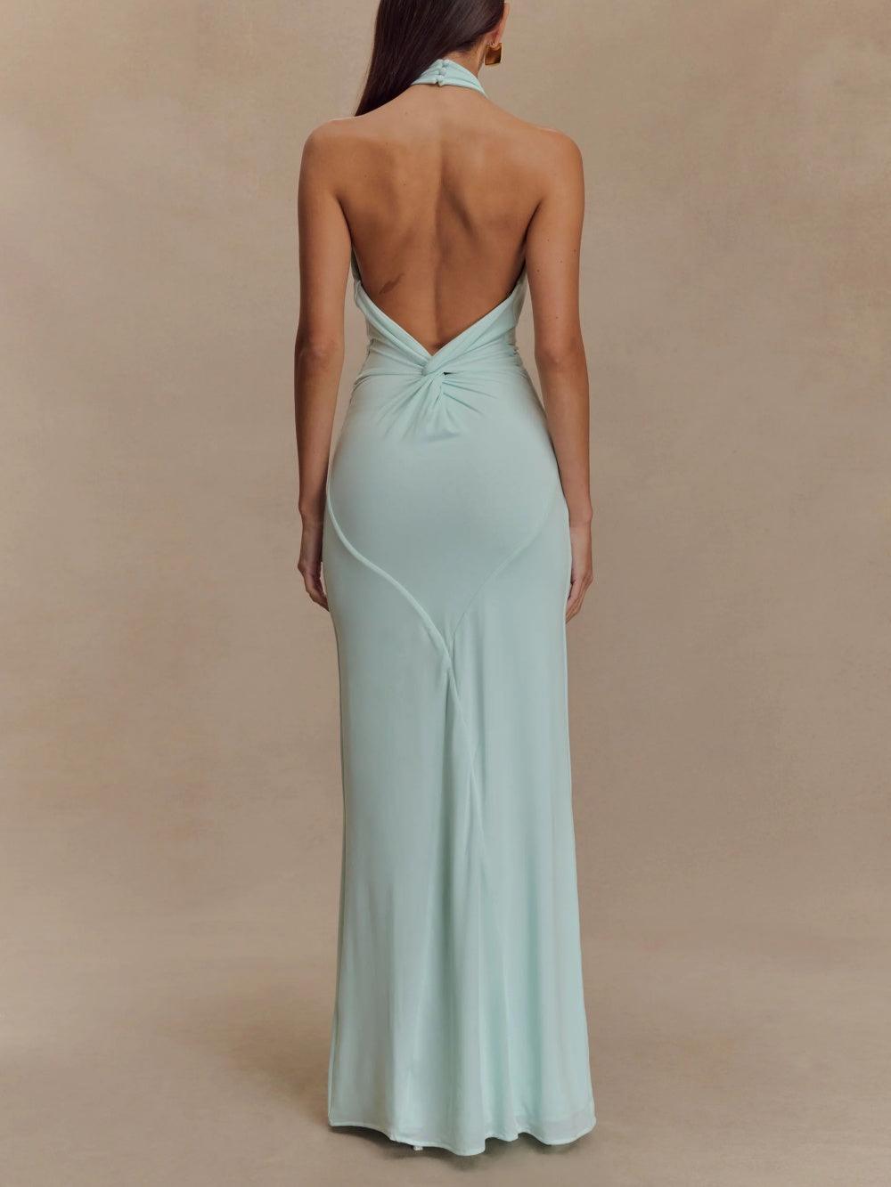 Hannah – Elegant Slinky Halter Dress for Women - Image 4