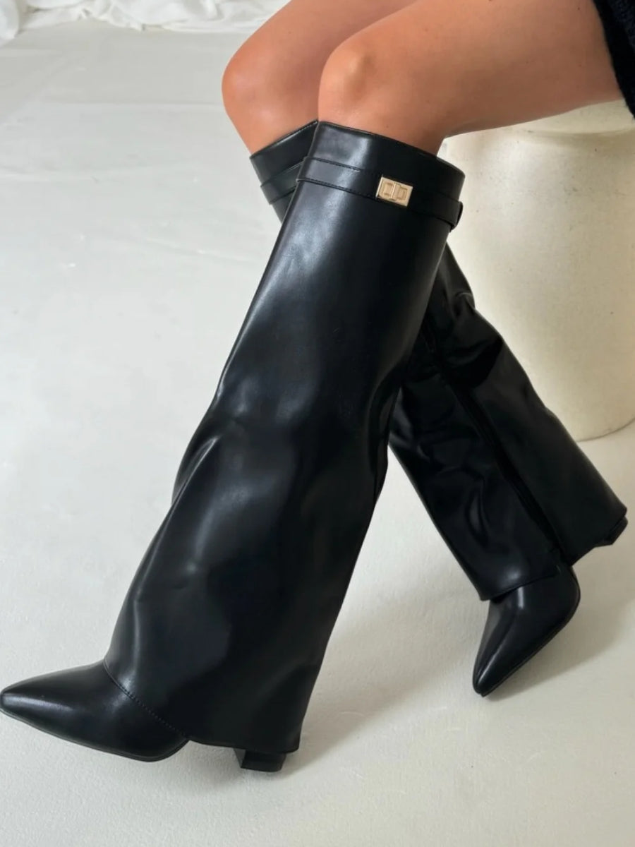 Damen Stiefel mit hohem Schaft