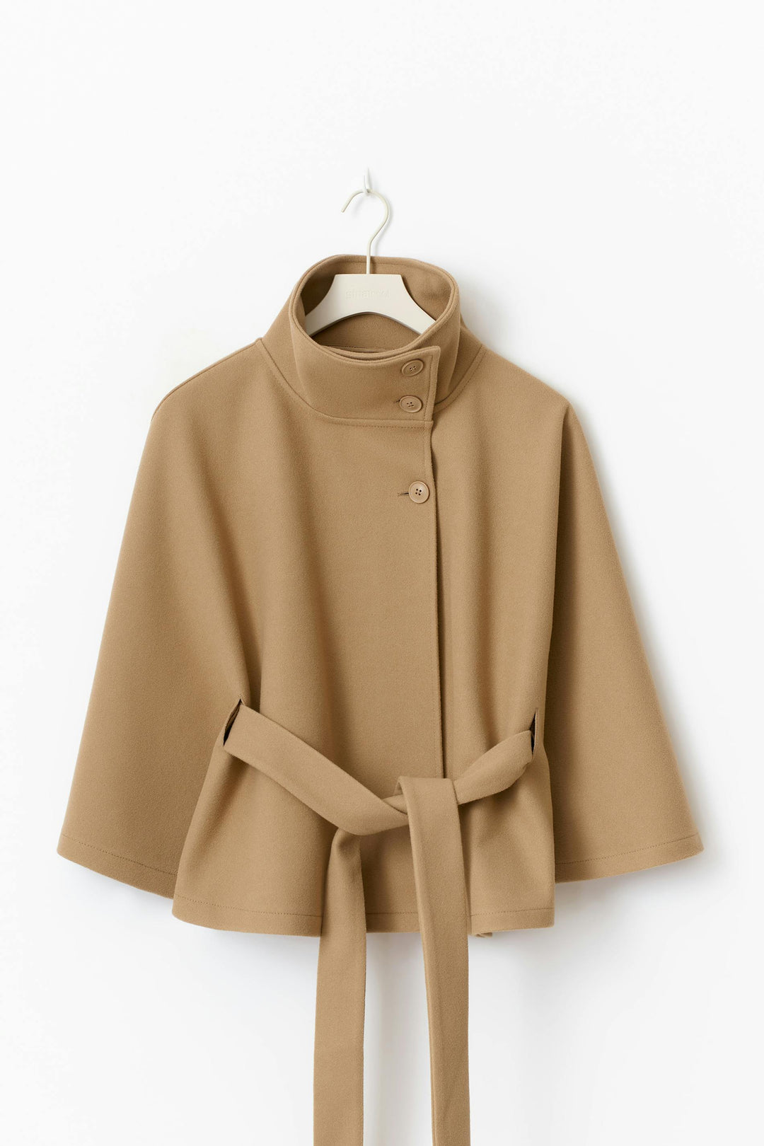 Elfriede | Damen Winter Mantel Mit Hohem Kragen Und Gürtel